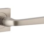 0399KIBPRIV60 - Annecy Lever - Square Rose (Inbuilt Privacy) - Satin Nickel - Privacy