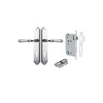 11718KENTR60KK - Verona Lever - Shouldered Backplate Entrance Kit with High Security Lock - Polished Chrome - Entrance