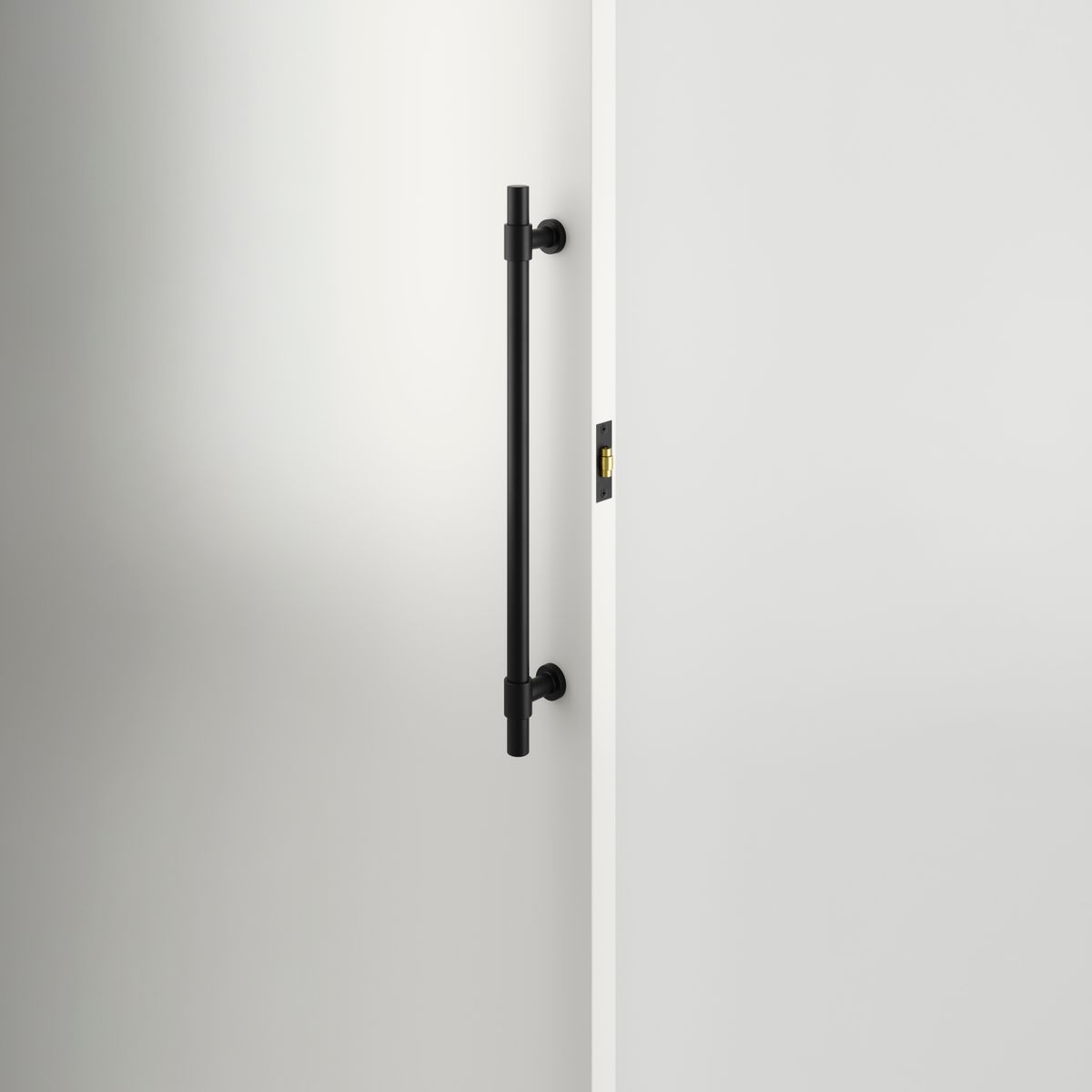 21854 - Roller Latch with Face Plate and Striker - Matt Black