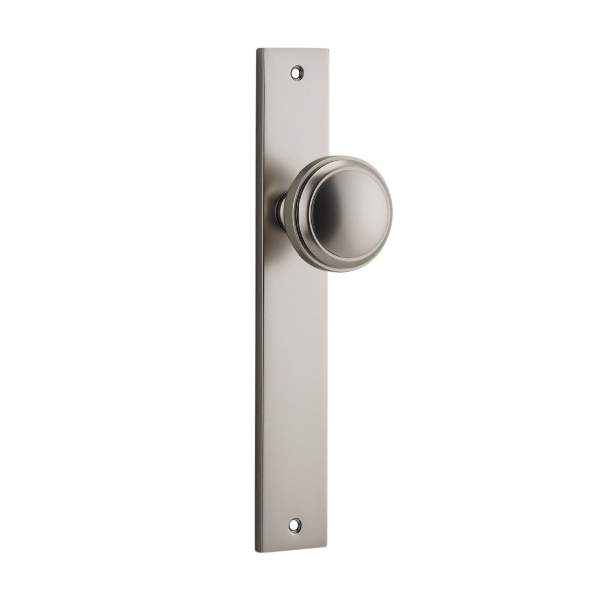 14820 - Paddington Knob - Rectangular Backplate - Satin Nickel - Passage