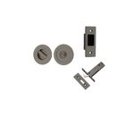 17284 - Round Sliding Door Pull Privacy Kit with Inbuilt Privacy Turn - Graphite PVD - Privacy