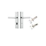 11902KPRIV60 - Helsinki Lever - Stepped Backplate Privacy Kit with Privacy Turn - Polished Chrome - Privacy