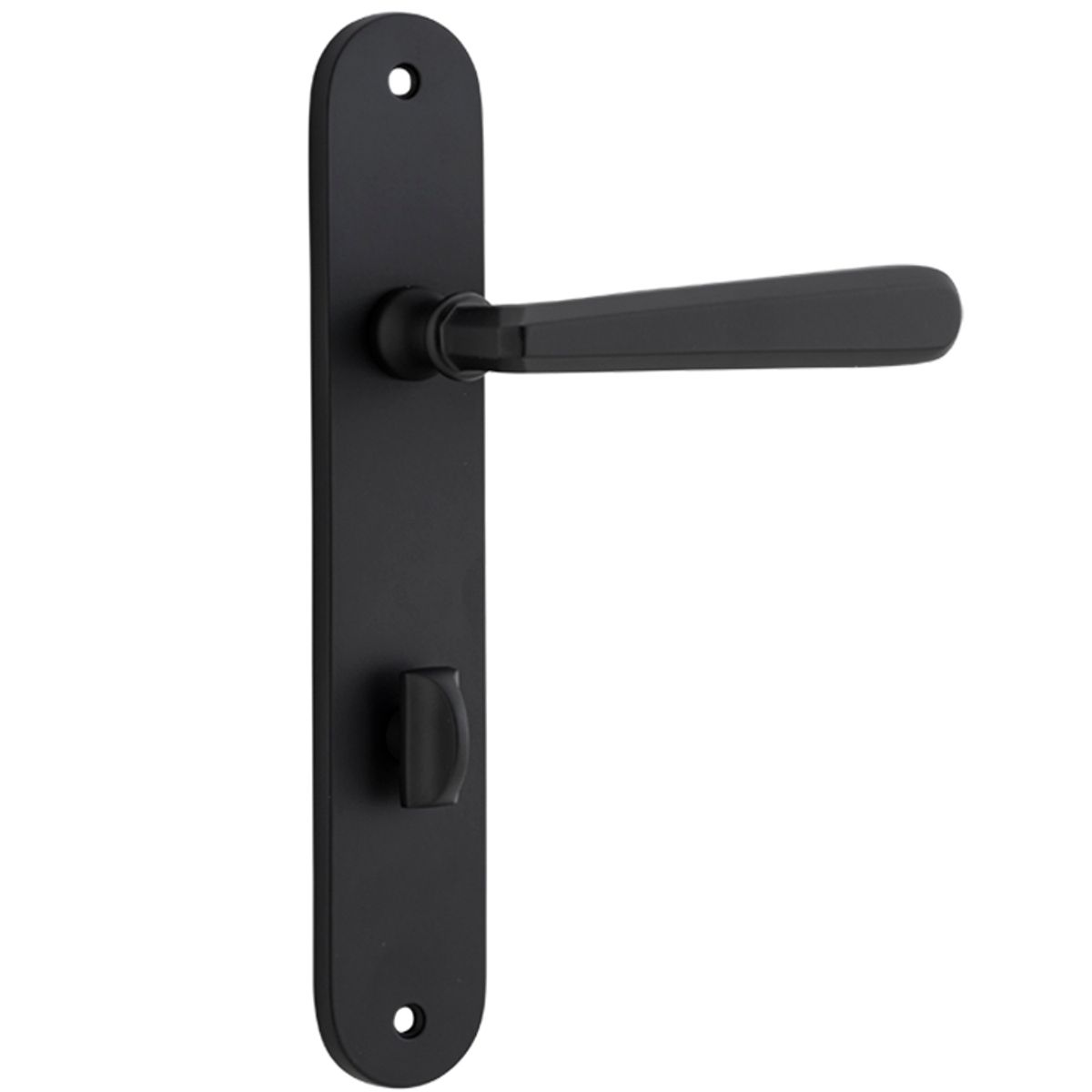 12876P85 - Copenhagen Lever - Oval Backplate - Matt Black - Privacy