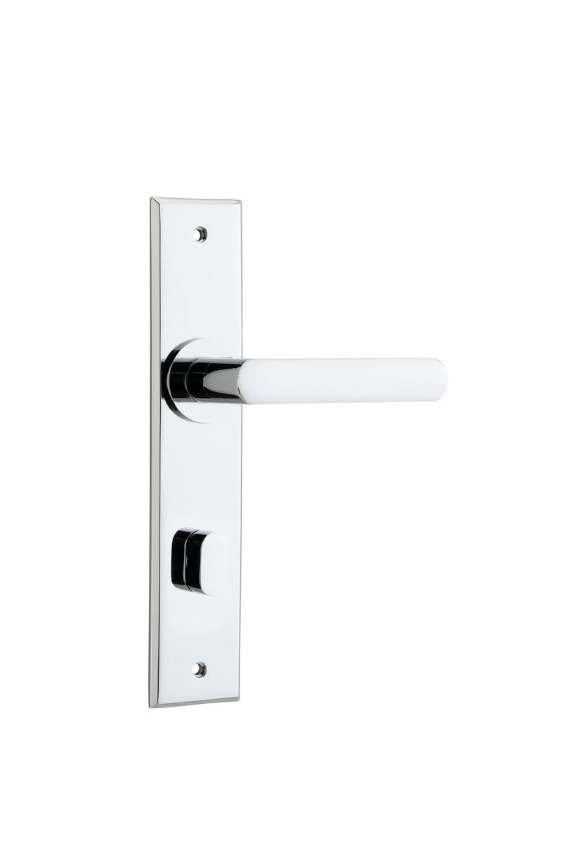 11868P85 - Osaka Lever - Chamfered Backplate - Polished Chrome - Privacy