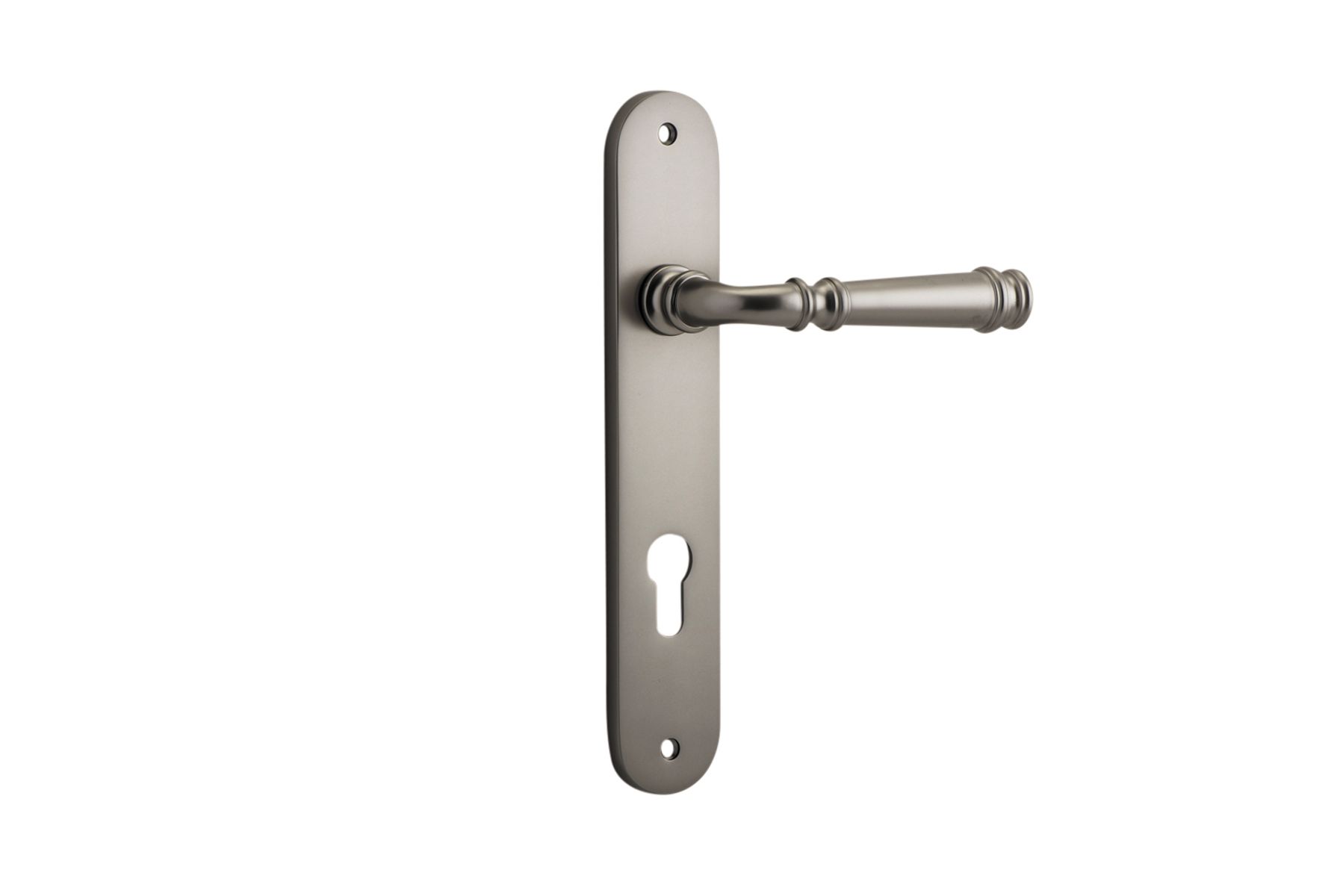 14730E85 - Verona Lever - Oval Backplate - Satin Nickel - Entrance