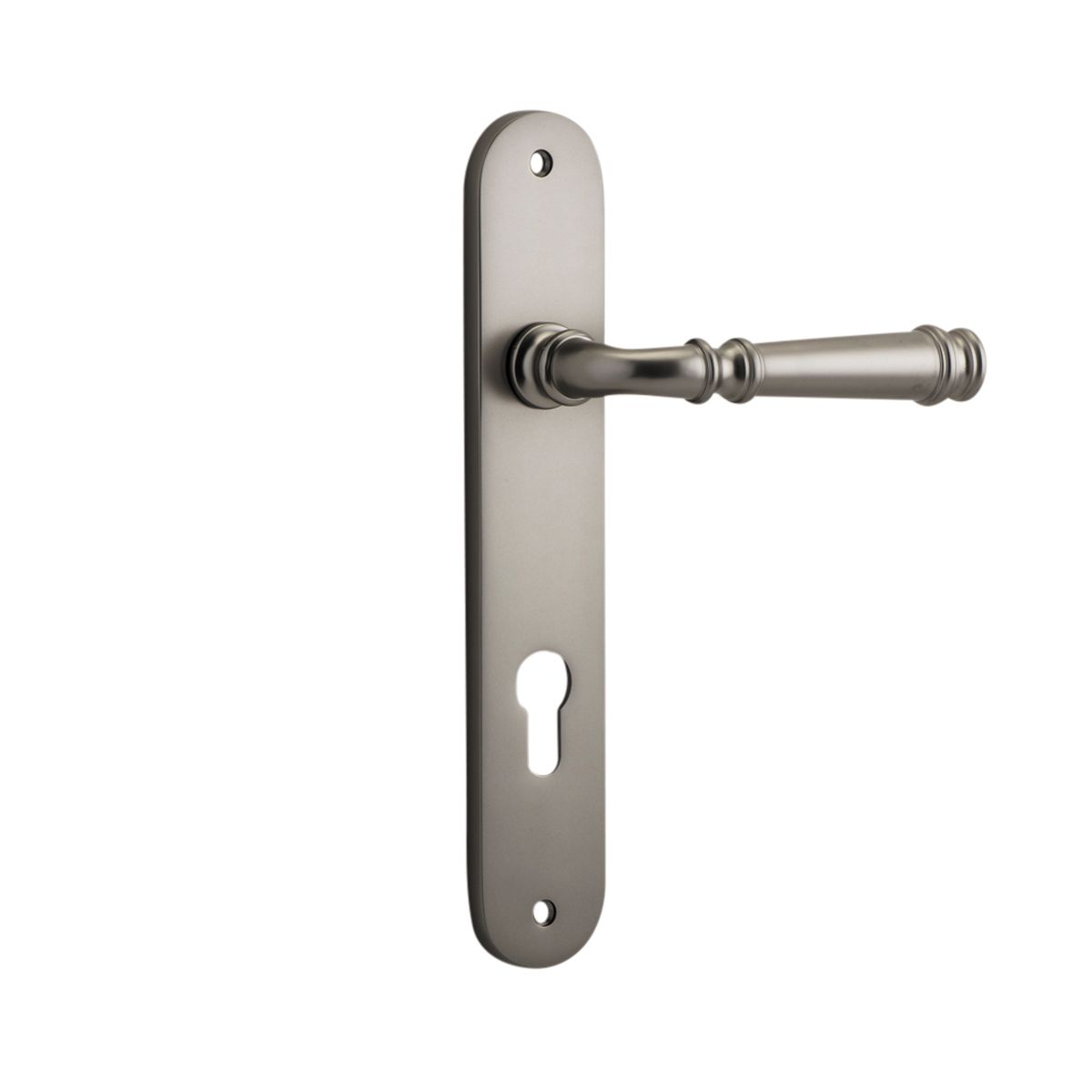 14730E85 - Verona Lever - Oval Backplate - Satin Nickel - Entrance