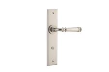 14786P85 - Verona Lever - Chamfered Backplate - Satin Nickel - Privacy