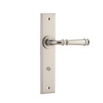 14786P85 - Verona Lever - Chamfered Backplate - Satin Nickel - Privacy