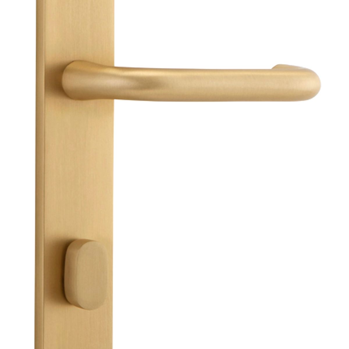 15344P85 - Oslo Lever - Rectangular Backplate - Brushed Brass - Privacy