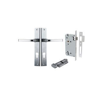 Annecy Lever - Rectangular Backplate Entrance Kit with High Security Lock