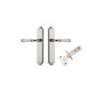14218KPASS60 - Verona Lever - Shouldered Backplate Passage Kit - Polished Nickel - Passage