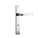 14208P85 - Annecy Lever - Rectangular Backplate - Polished Nickel - Privacy