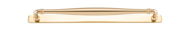 21090B - Sarlat Cabinet Pull with Backplate - CTC320mm - Polished Brass