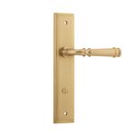 13242P85 - Verona Lever - Stepped Backplate - Brushed Brass - Privacy