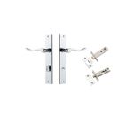 11920KPRIV60 - Stirling Lever - Rectangular Backplate Privacy Kit with Privacy Turn - Polished Chrome - Privacy