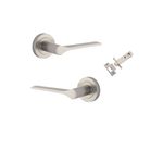 0369KPASS60 - Como Lever - Round Rose Passage Kit - Satin Nickel - Passage