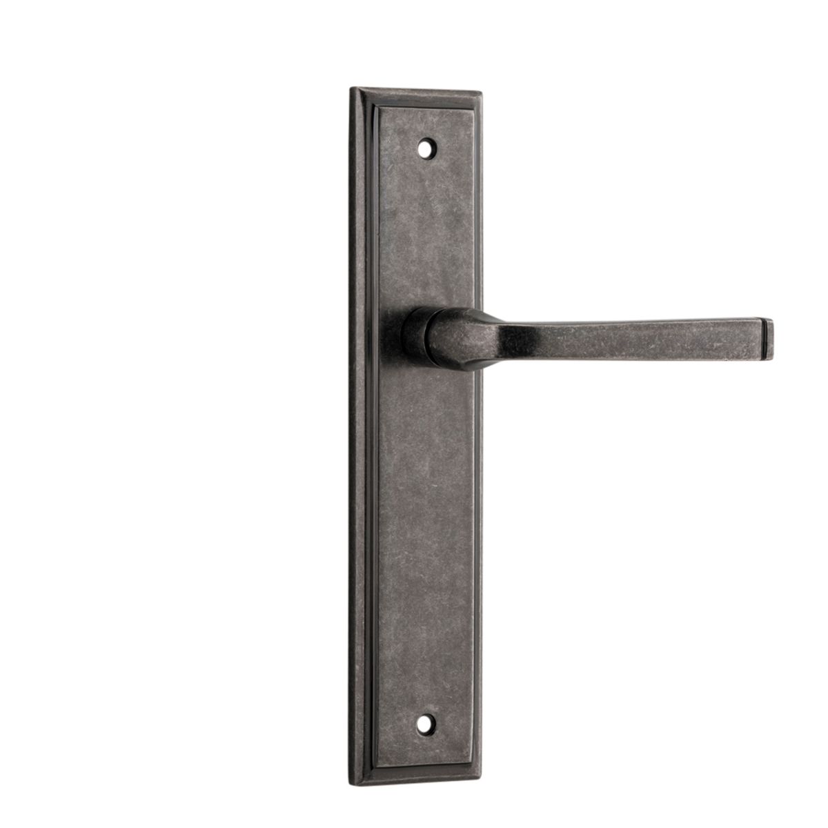 13744 - Annecy Lever - Stepped Backplate - Distressed Nickel - Passage
