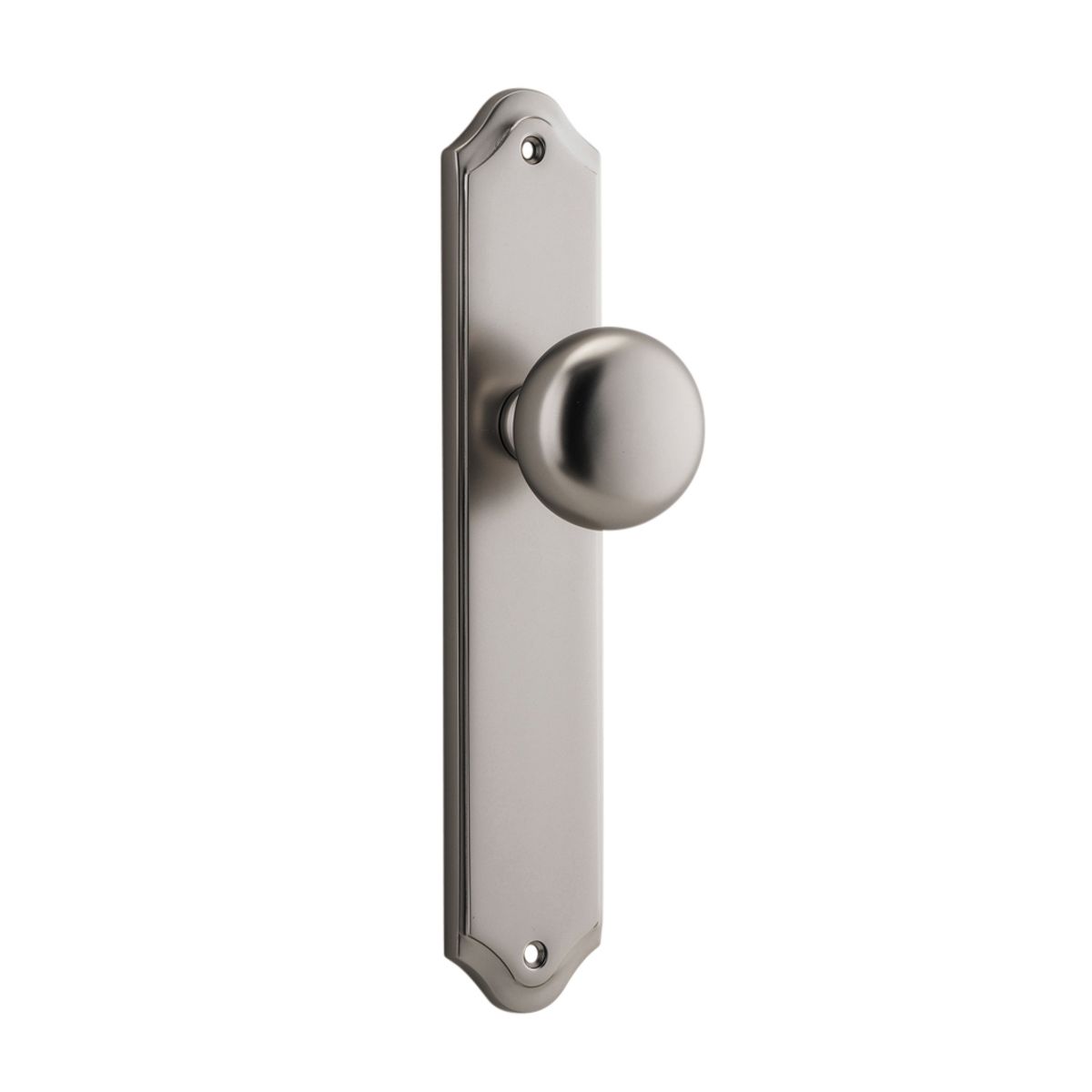 14828 - Cambridge Knob - Shouldered Backplate - Satin Nickel - Passage