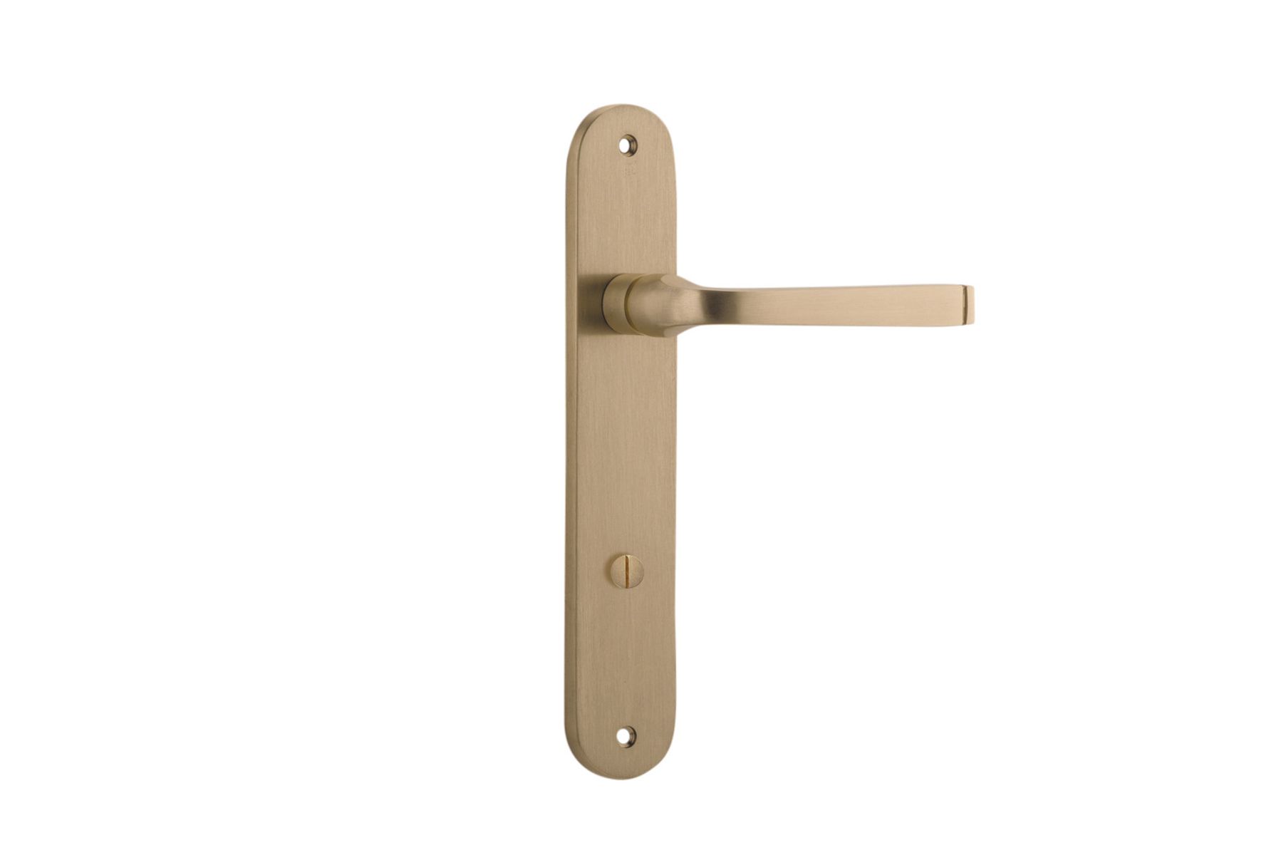 15232P85 - Annecy Lever - Oval Backplate - Brushed Brass - Privacy