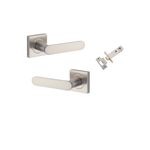 0409KPASS60 - Bronte Lever - Square Rose Passage Kit - Satin Nickel - Passage