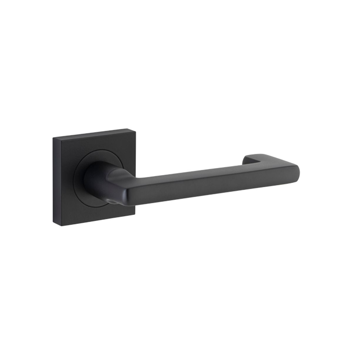 21173 - Baltimore Return Lever - Square Rose - Matt Black - Passage