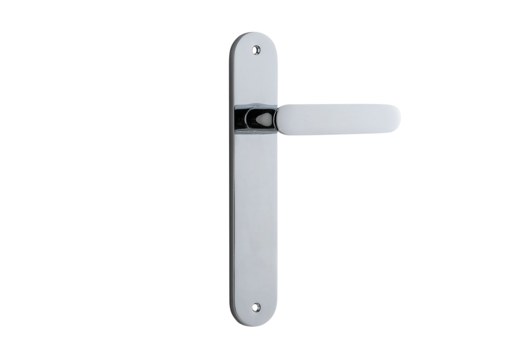 11764 - Bronte Lever - Oval Backplate - Polished Chrome - Passage