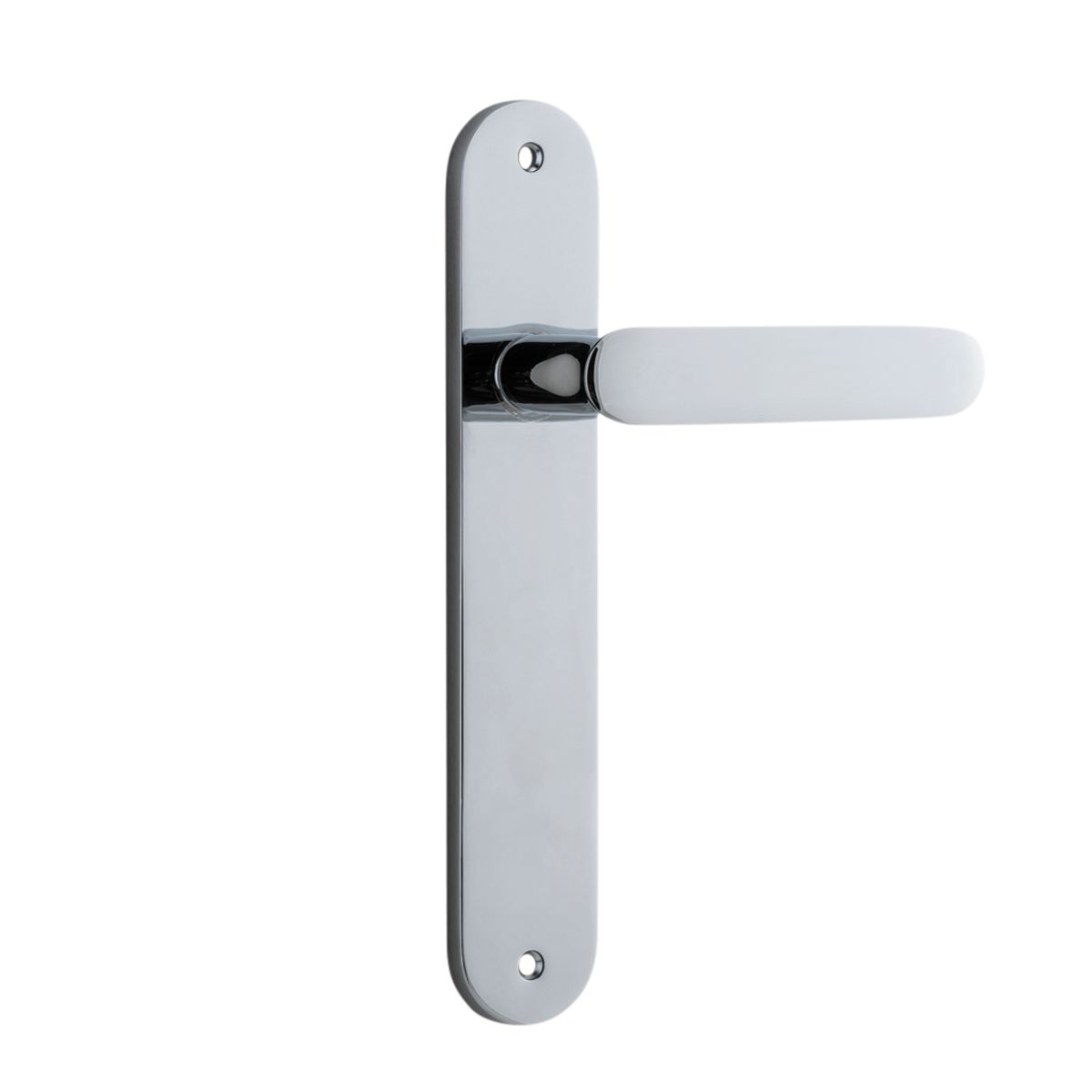 11764 - Bronte Lever - Oval Backplate - Polished Chrome - Passage