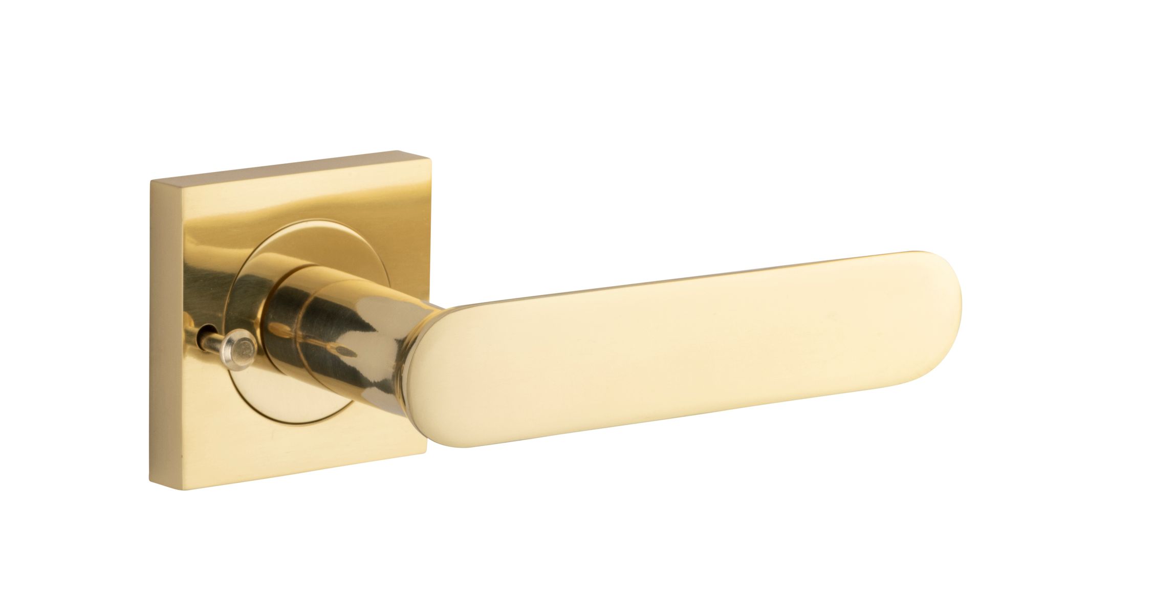0400KIBPRIV60 - Bronte Lever - Square Rose Privacy Kit (Inbuilt Privacy) - Polished Brass - Privacy