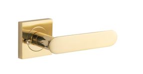 0400KIBPRIV60 - Bronte Lever - Square Rose Privacy Kit (Inbuilt Privacy) - Polished Brass - Privacy