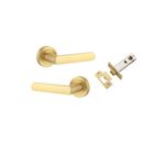 16270KPASS60 - Osaka Lever - Round Rose Passage Kit - Brushed Gold PVD - Passage