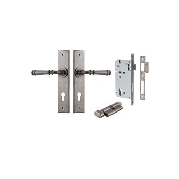 Verona Lever - Chamfered Backplate Entrance Kit with High Security Lock