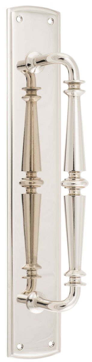 9348 - Sarlat Pull Handle on Backplate - Polished Nickel