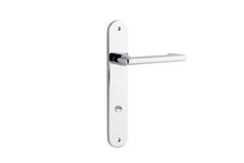 11852P85 - Baltimore Return Lever - Oval Backplate - Polished Chrome - Privacy