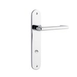 11852P85 - Baltimore Return Lever - Oval Backplate - Polished Chrome - Privacy
