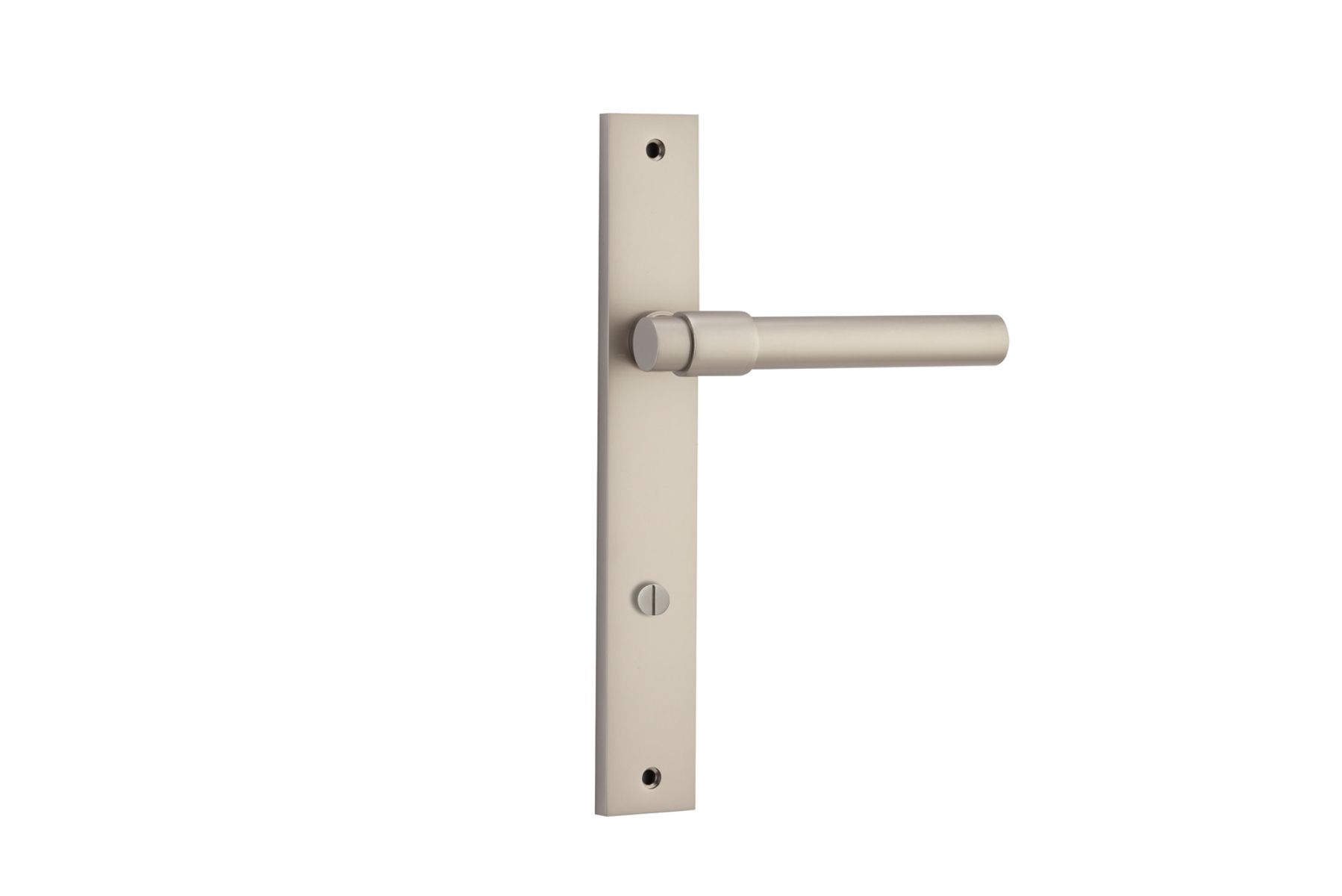 14896P85 - Helsinki Lever - Rectangular Backplate - Satin Nickel - Privacy
