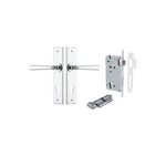 11880KENTR60KT - Copenhagen Lever - Chamfered Backplate Entrance Kit with High Security Lock - Polished Chrome - Entrance