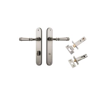 Verona Lever - Oval Backplate Privacy Kit with Privacy Turn