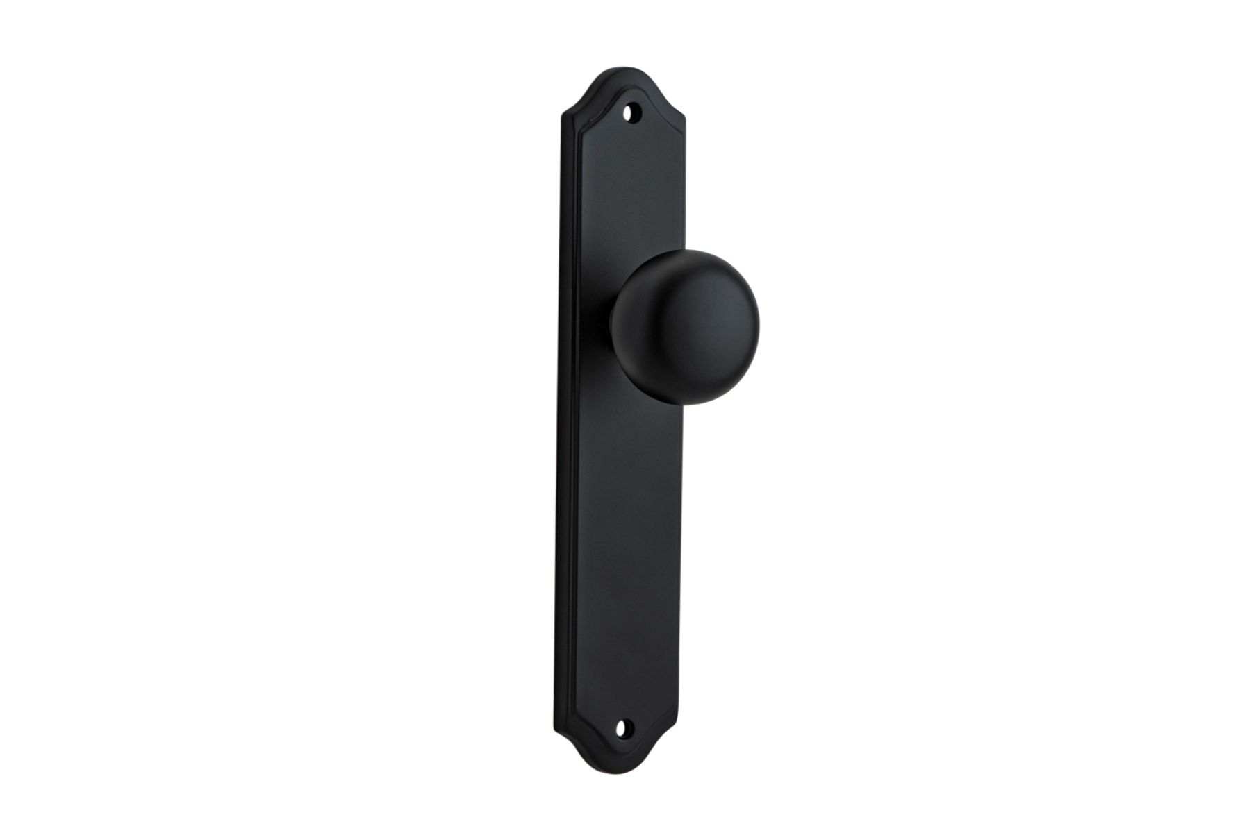 12828 - Cambridge Knob - Shouldered Backplate - Matt Black - Passage