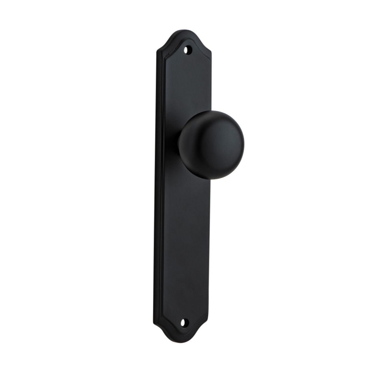 12828 - Cambridge Knob - Shouldered Backplate - Matt Black - Passage