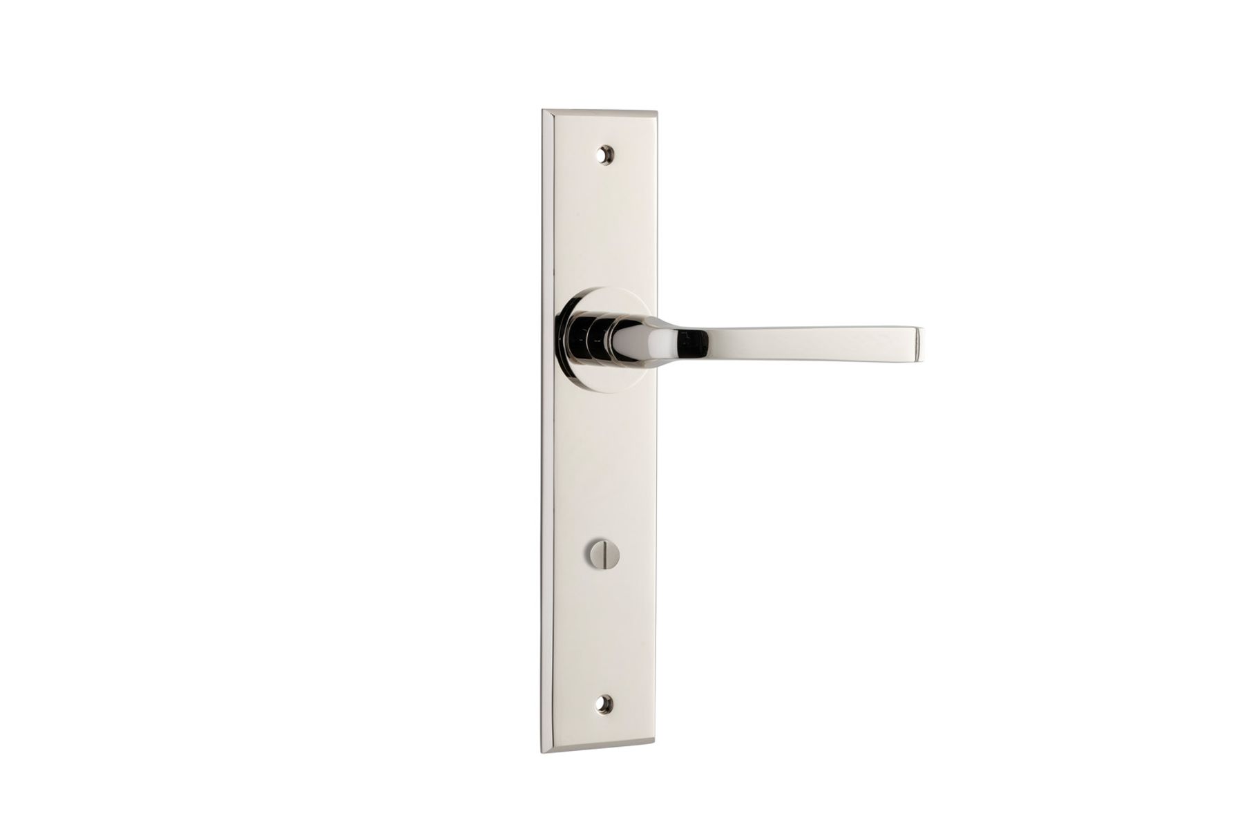 14288P85 - Annecy Lever - Chamfered Backplate - Polished Nickel - Privacy