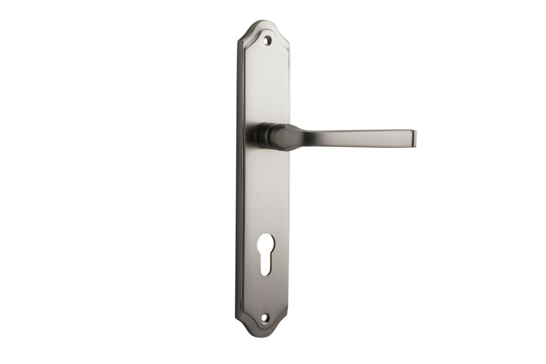 14720E85 - Annecy Lever - Shouldered Backplate - Satin Nickel - Entrance
