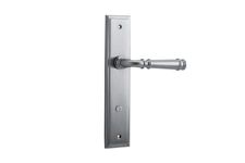 12242P85 - Verona Lever - Stepped Backplate - Brushed Chrome - Privacy
