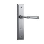 12242P85 - Verona Lever - Stepped Backplate - Brushed Chrome - Privacy