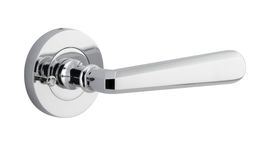20804KIBPRIV60 - Copenhagen Lever - Round Rose (Inbuilt Privacy) - Polished Chrome - Privacy