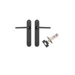 12726KPASS60 - Baltimore Lever - Oval Backplate Passage Kit - Matt Black - Passage