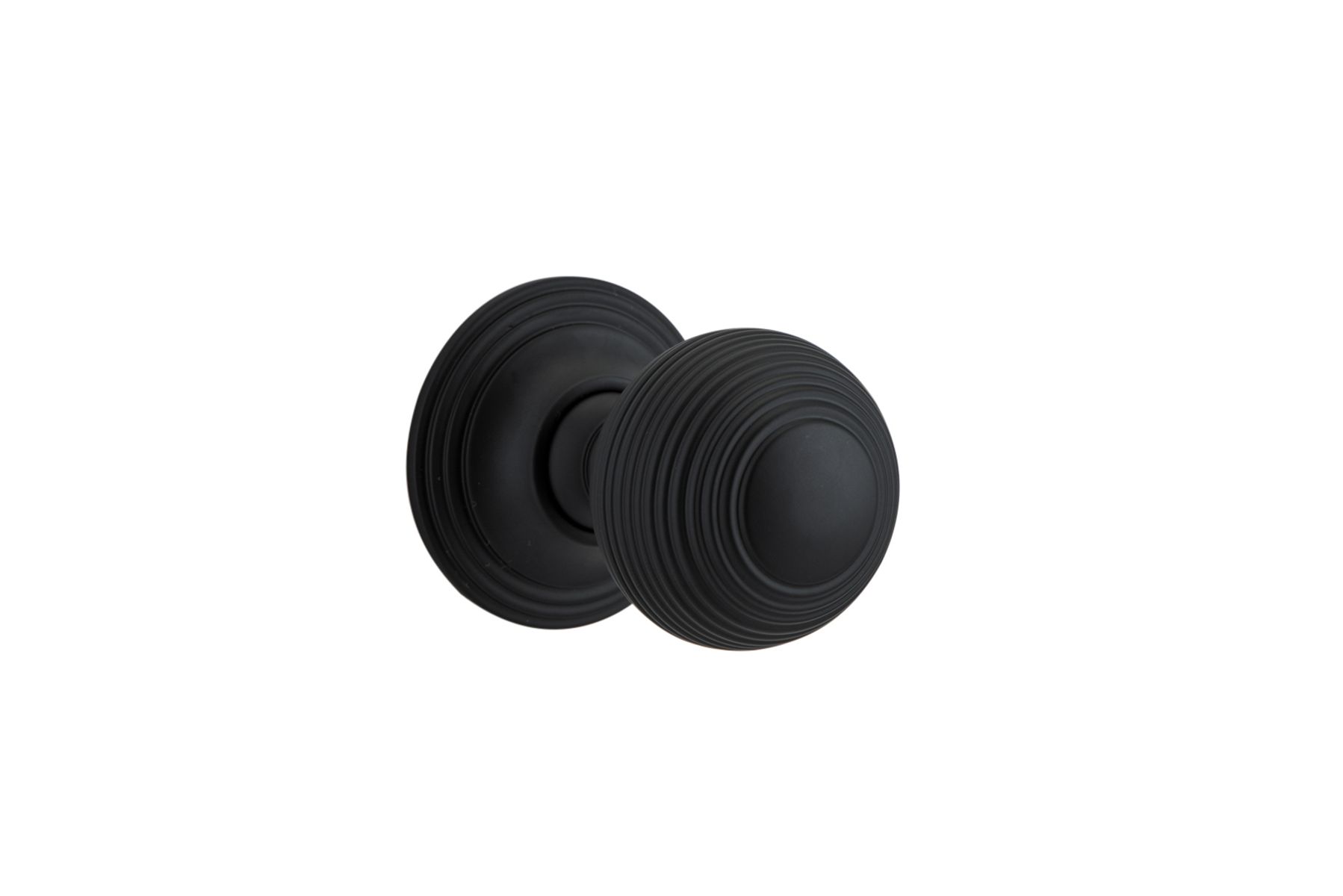 0223 - Guildford Knob - Round Rose - Matt Black - Passage