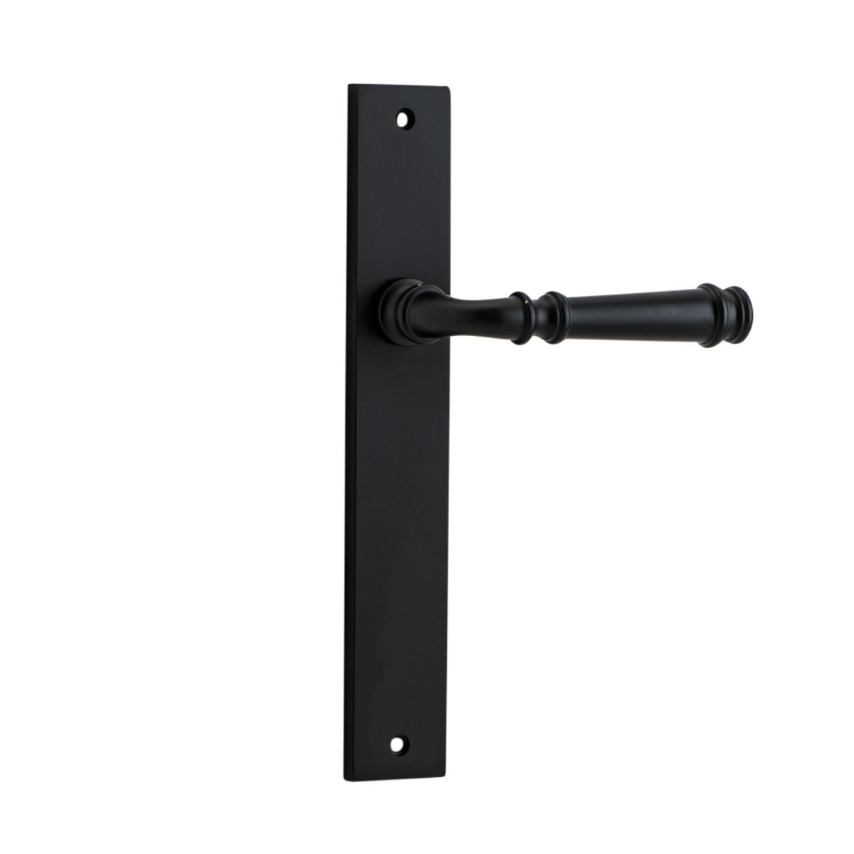 12706 - Verona Lever - Rectangular Backplate - Matt Black - Passage