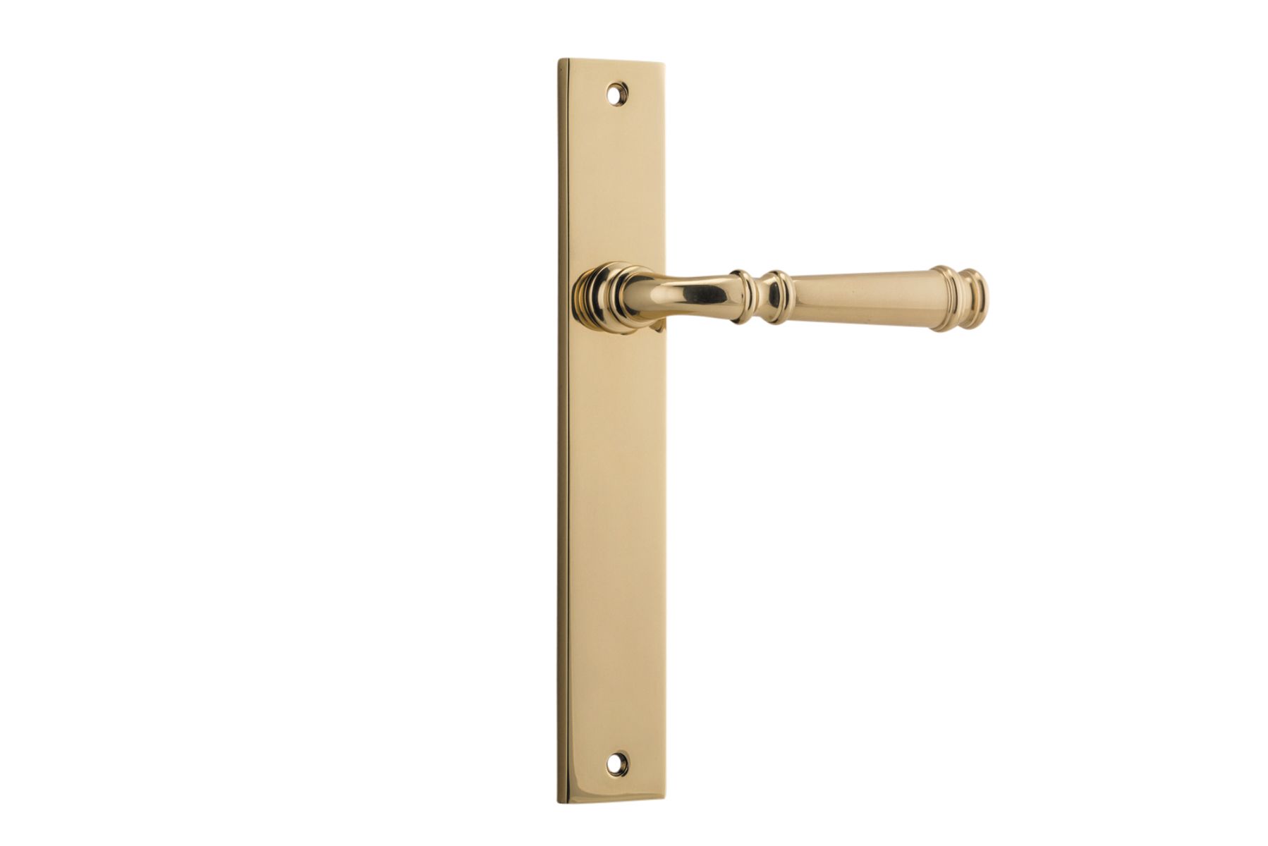 10206 - Verona Lever - Rectangular Backplate - Polished Brass - Passage