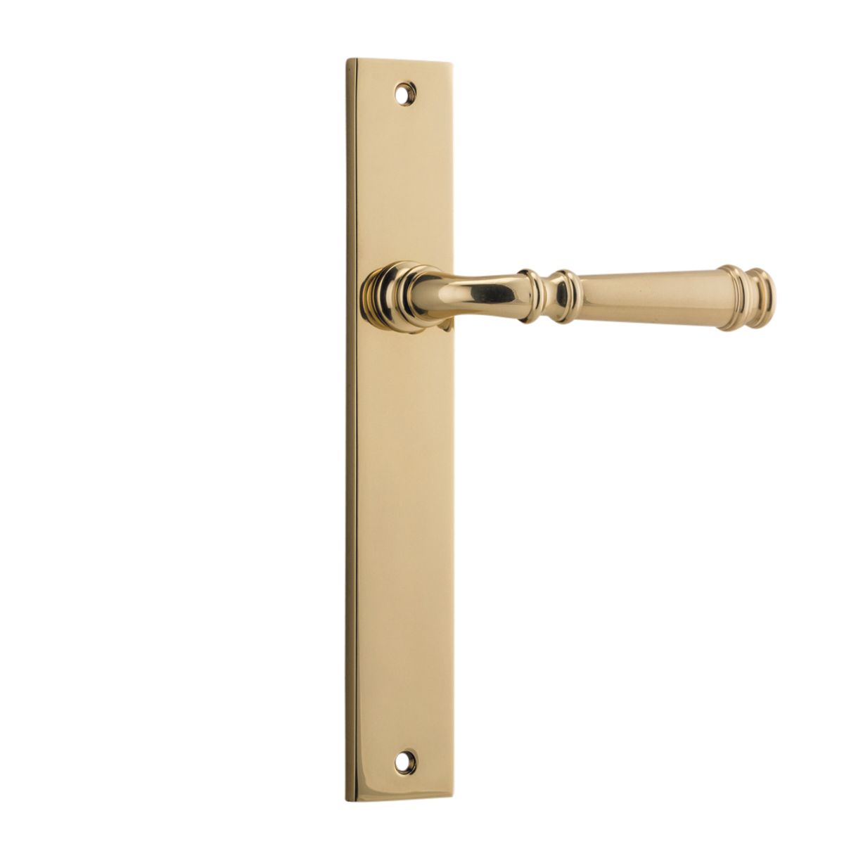 10206 - Verona Lever - Rectangular Backplate - Polished Brass - Passage