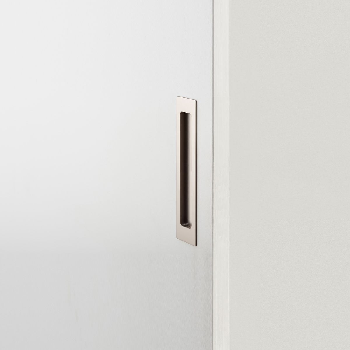 21785 - Rectangular Flush Pull - Satin Nickel - Passage